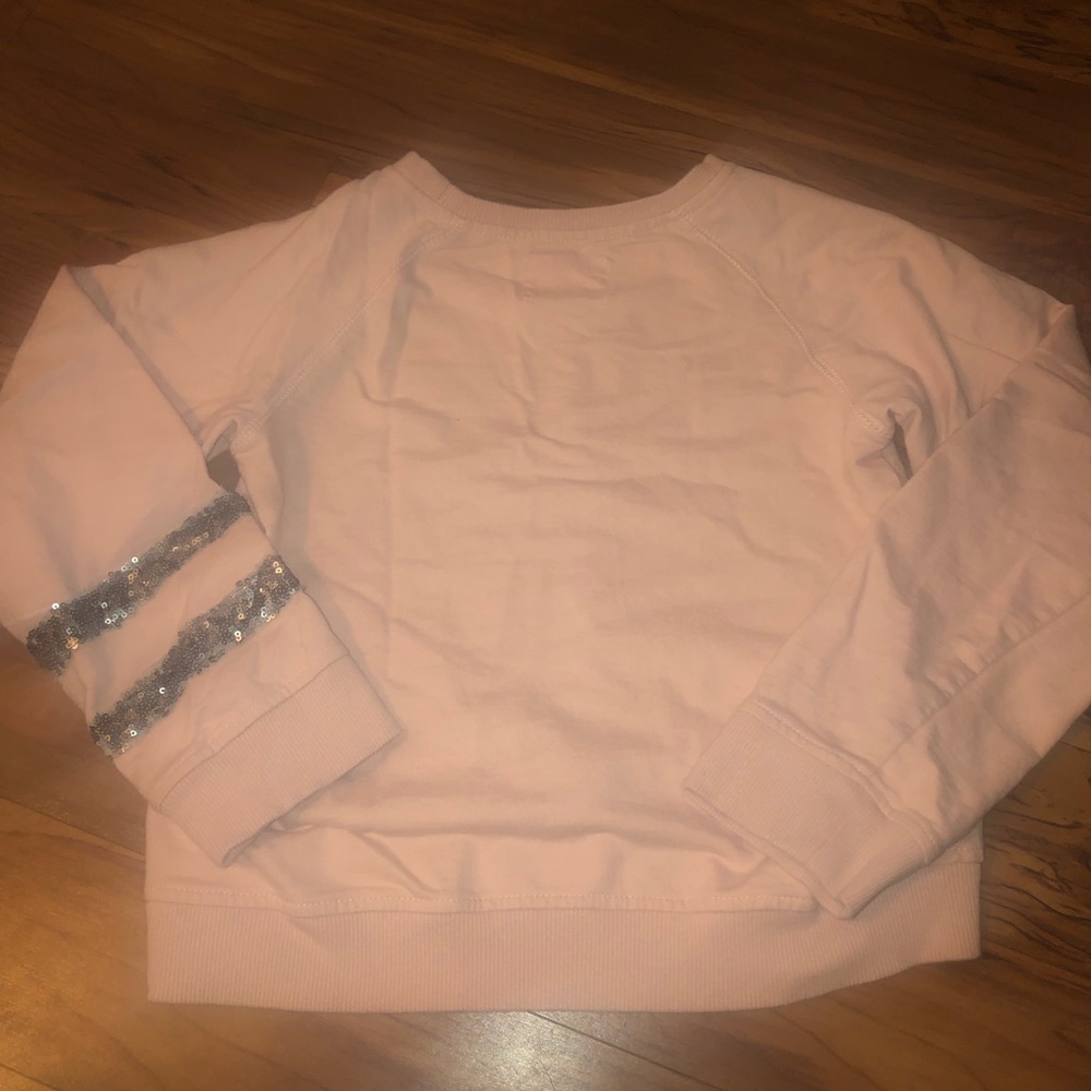 Cute girls sz 12 pink top with silver sequins